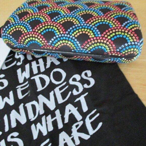 KURT GEIGER LONDON Rainbow Crystal Clutch + Removable Chain Shoulder Strap NWT - Picture 3 of 12